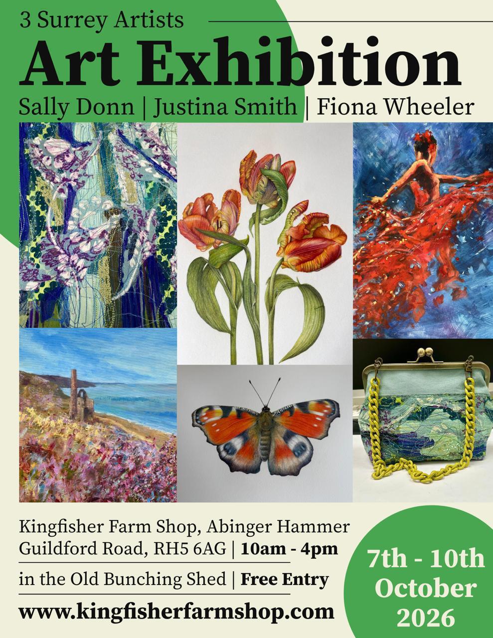Flyer for the exhibition at Kingfisher Farm Shop